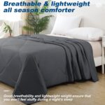 Cooling Comforter Queen Size, Double-Sided Cold Tech Fabric Quilted Bed Comforters Cooling Blanket for Hot Sleepers, Breathable Lightweight Summer Bedding, All-Season Ice Blanket, Dark Gray - Image 9