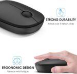 PHILIPS Wireless Mouse,2.4GHz Quiet Mouse with USB Receiver,Ergonomic Optical Computer Mice,1600 DPI,Portable and Durable Computer Mouse with 12-Months Battery Life for PC/Mac/Laptop – Black - Image 5