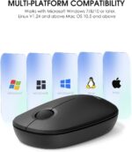 PHILIPS Wireless Mouse,2.4GHz Quiet Mouse with USB Receiver,Ergonomic Optical Computer Mice,1600 DPI,Portable and Durable Computer Mouse with 12-Months Battery Life for PC/Mac/Laptop – Black - Image 8