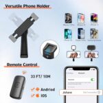 70" Phone Tripod & Selfie Stick, Extendable Cell Phone Tripod Stand with Wireless Remote for Vlogging/Live Streaming, Compatible with All Phones, Cameras - Image 5
