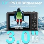 Digital Cameras for Photography 5K - 75MP Vlogging Camera for YouTube WiFi - UHD Autofocus Vlog Camera 3" 180° Flip Screen with 18X Zoom - Travel YouTube with 32GB SD Card, 2 Batteries - Image 7