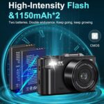 Digital Cameras for Photography 5K - 75MP Vlogging Camera for YouTube WiFi - UHD Autofocus Vlog Camera 3" 180° Flip Screen with 18X Zoom - Travel YouTube with 32GB SD Card, 2 Batteries - Image 9