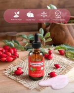 Organic Rosehip Seed Oil for Face,100% USDA Pure Rosehip Oils for Skin,Scars,Hair & Nails.2 fl Oz Cold Pressed Rose HIPS Oils for Skin Care, Anti-Aging, Scar Treatment, GUA SHA Massage Carrier Oil - Image 7