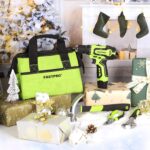 FASTPRO 175-Piece 12V Cordless Drill Set, Drill Driver and Home Tool Kit, House Repairing Tool with 12-Inch Storage Tool Bag, For DIY, Home Maintenance, Green - Image 3