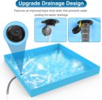 Portable Shower Pan, Foldable Camping Shower Base with Detachable Drain Pipe, 40" x 40" x 4" Outdoor Shower Floor for Beach, RV, Indoor Shower Stall - Image 5