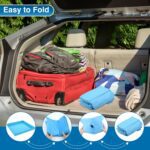 Portable Shower Pan, Foldable Camping Shower Base with Detachable Drain Pipe, 40" x 40" x 4" Outdoor Shower Floor for Beach, RV, Indoor Shower Stall - Image 6