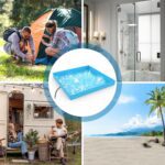 Portable Shower Pan, Foldable Camping Shower Base with Detachable Drain Pipe, 40" x 40" x 4" Outdoor Shower Floor for Beach, RV, Indoor Shower Stall - Image 7
