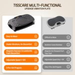 Vibration Plate Exercise Machine: TISSCARE Vibrating Plates for Weight Loss and Lymphatic Drainage, Whole Body Workout Sculpting Platform for Home Fitness Fat Burner for Women Men - Image 8