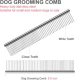 Dog Grooming Kit with Safety Round Tips Stainless Steel Professional Dog Shears Set - Thinning, Curved Scissors and Comb for Cat Pet - Image 6