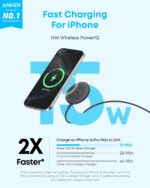 Anker Zolo Magnetic Wireless Charger, Qi2 Certified 15W MagSafe-Compatible Wireless Charging Pad, for iPhone 16/15/14/13 Series, AirPods, and More (Adapter Not Included) (Black, 2 Pack) - Image 3