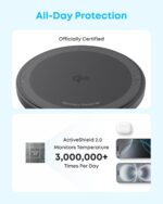 Anker Zolo Magnetic Wireless Charger, Qi2 Certified 15W MagSafe-Compatible Wireless Charging Pad, for iPhone 16/15/14/13 Series, AirPods, and More (Adapter Not Included) (Black, 2 Pack) - Image 5
