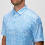 WARHORSEE Mens Golf Shirt Short Sleeve Striped Golf Polo Shirts for Men Moisture Wicking Performance Dry Fit Polo Shirts - Image 5