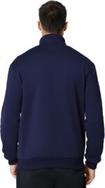 Men's Fleece Full Zip Up Sweatshirt Casual Lightweight Long Sleeve Mock Neck Jackets with Pocket - Image 7