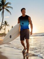 Mens Graphic Tank Tops Workout Sleeveless Shirts Hawaiian Palm Tree Vacation Tanks for Men Summer Beach T-Shirt - Image 5