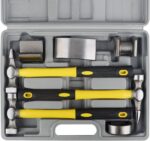 7Pcs Auto Body Repair Kit, Craft Panel Beating Hammer and Dolly Set Hammer Dent Body Fender Tool - Image 3