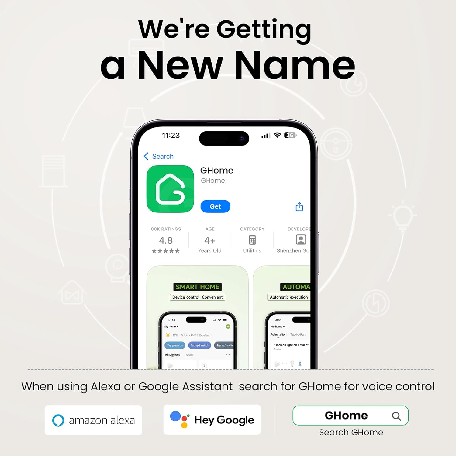 Smart Plug, GHome Smart WiFi Plugs Work with Alexa and Google Home, Smart WiFi Outlet with Remote Control and Timer Function, 2.4GHz Wi-Fi Only, No Hub Required, ETL FCC Listed - Image 3