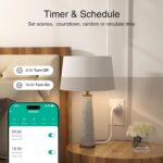 Smart Plug, GHome Smart WiFi Plugs Work with Alexa and Google Home, Smart WiFi Outlet with Remote Control and Timer Function, 2.4GHz Wi-Fi Only, No Hub Required, ETL FCC Listed - Image 6
