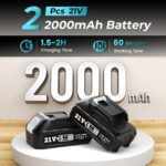 Seesii Mini Chainsaw Cordless 6-inch, Handheld Electric Power Chain Saw with 2 Batteries, for Tree Trimming Wood Cutting, Best Gifts for Dad, Husband - Image 5