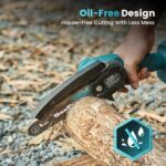 Seesii Mini Chainsaw Cordless 6-inch, Handheld Electric Power Chain Saw with 2 Batteries, for Tree Trimming Wood Cutting, Best Gifts for Dad, Husband - Image 7