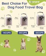 42 Cups Pet Food Storage Bag for Travel - Transparent Leak-Proof Dog Food Container with Roll-Top Closure, Keeps Kibble Fresh for Camping Trip, Dog Boarding and Hiking - Image 8