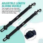 COOYOO Dog Seat Belt,3 Piece Set Retractable Dog Car Harness Adjustable Dog Seat Belt for Vehicle Nylon Pet Safety Seat Belts Heavy Duty & Elastic - Image 6