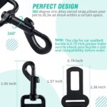 COOYOO Dog Seat Belt,3 Piece Set Retractable Dog Car Harness Adjustable Dog Seat Belt for Vehicle Nylon Pet Safety Seat Belts Heavy Duty & Elastic - Image 7
