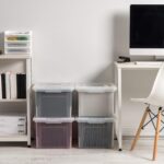 IRIS USA File Box, Plastic File Organizer with Lids for Letter/Legal File, Portable Document Box For Moving, Storage Bin with Durable and Secure Lid, Stackable Nestable BPA-Free, Clear 35 Qt. 4 Pack - Image 8