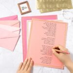 50 Pack Colored Stationery Set, 5 Colors #10 Business Envelopes, 50 Sheets 8.5x11 Paper Sheet and Gold Stickers for Office, Letters, Invitations (Pink) - Image 7