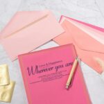 50 Pack Colored Stationery Set, 5 Colors #10 Business Envelopes, 50 Sheets 8.5x11 Paper Sheet and Gold Stickers for Office, Letters, Invitations (Pink) - Image 8