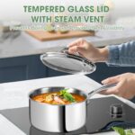 3 Ply Stainless Steel 11-Piece Cookware Set with Lids, Pots and Pans Kitchen Set, Non-Toxic, Induction, Oven, Dishwasher Safe, Professional Chef Quality - Image 6