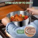 3 Ply Stainless Steel 11-Piece Cookware Set with Lids, Pots and Pans Kitchen Set, Non-Toxic, Induction, Oven, Dishwasher Safe, Professional Chef Quality - Image 9