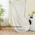 GOKOTTA King Size Bed Sheets 6 Piece Set, 100% Rayon Derived from Bamboo, Cooling for Hot Sleepers-Luxury Breathable Soft Sheets, Deep Pocket 16" Fitted Sheet with Elastic Corner Straps, Cream White - Image 9