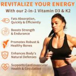 Vitamin D3 K2,D3 K2 Vitamin Supplement,Vitamin D3 and K2,D3 K2 Vitamin Supplement,Replenish Vitamin D3 K2 Coconut Oil Softgels (120) - Image 5