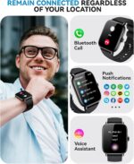 Smart Watch for Women Men- Answer/Make Call, 2025 IP68 Waterproof Fitness Step Tracker Watch with Sleep Monitor/Activity Counter/110+ Sport Mode, Smartwatch for Andriod iPhone iOS Samsung Compatible - Image 3