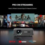 Aurzen EAZZE D1 Pro Smart Projector with WiFi and Bluetooth, NetfIix Official, 20W Speakers, DoIby Audio & dbx-tv Total Sonics, Auto Focus & Keystone, Native 1080P Portable Outdoor Movie Projector - Image 4