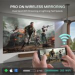Aurzen EAZZE D1 Pro Smart Projector with WiFi and Bluetooth, NetfIix Official, 20W Speakers, DoIby Audio & dbx-tv Total Sonics, Auto Focus & Keystone, Native 1080P Portable Outdoor Movie Projector - Image 9