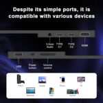 Portable Monitor for Laptop,10.5" Screen Extender 1920x1280P IPS Travel Monitor 3:2,500nits,2000:1,w/45° Adjustable Stand,Standard HDMI USB-C Computer Display for Laptop PC Phone Mac - Image 7