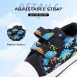 EUXTERPA Kids Toddler Sneakers Boys Girls Canvas Shoes Walking Sneaker with Easy Fasten Strap - Image 4