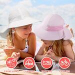 Toddler Baby Sun Hat Kids Summer UPF 50+ for Boys Girls Adjustable Beach Hats with Bucket Wide Brim Age 1-7 Years - Image 4