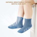 Toddler Grip Socks Non Slip Crew Cute Seamless Cotton Socks for Baby Boys Girls Infants Kids 9 Pairs - Image 6