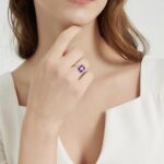 3.5ct Simulated Gemstone Ring 925 Sterling Silver 10x8mm Radiant Cut Sapphire|Emerald|Amethyst|Cubic Zirconia Ring Birthstone Rings for Mothers Valentines Thanksgiving Day Size 5-10 - Image 7