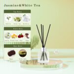 3 Pack Fragrance Reed Diffuser, 50ML Gardenia Jasmine Lemongrass Aromatherapy Diffuser Set with 12 Black Fiber Sticks,Air Freshener for Bedroom Bathroom Office - Image 4