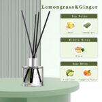 3 Pack Fragrance Reed Diffuser, 50ML Gardenia Jasmine Lemongrass Aromatherapy Diffuser Set with 12 Black Fiber Sticks,Air Freshener for Bedroom Bathroom Office - Image 5