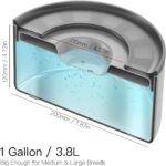 1Gallon No Spill Water Bowl for Dogs, Double-Wall Stainless Steel with Splash-Proof Paws Lid and Floating Disk, Non-Slip Base, Easy to Clean Slow Water Feeder for Large Medium Dogs - Image 6