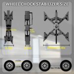 X-Shaped Wheel Chock Stabilizer with Plastic Case, 2 Sets RV Stabilizer Wheel Chock Scissor for Camper, Travel Trailer Tires, Allow Drill Adjust with Hex Socket, Tool Kit and Password Locks - Image 3
