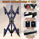 X-Shaped Wheel Chock Stabilizer with Plastic Case, 2 Sets RV Stabilizer Wheel Chock Scissor for Camper, Travel Trailer Tires, Allow Drill Adjust with Hex Socket, Tool Kit and Password Locks - Image 4