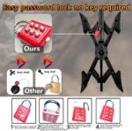 X-Shaped Wheel Chock Stabilizer with Plastic Case, 2 Sets RV Stabilizer Wheel Chock Scissor for Camper, Travel Trailer Tires, Allow Drill Adjust with Hex Socket, Tool Kit and Password Locks - Image 7