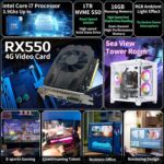 Gaming PC Desktop Computer,Core i7 Desktop,Operating at A Frequency of 3.4-3.9 GHz,RX550 4GB GDDR5 Graphics Card,16GB RAM, 1TB NVME SSD,WiFi 5.0,RGB Fan x4 - Image 3
