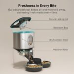 VOLUAS Automatic Cat Feeders for Two Cats,Stainless Steel 5L Pet Feeder for Cats and Dogs Timed Cat Feeder Pet Dry Food Dispenser, Silver Black - Image 8