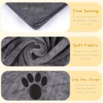Dog Towels for Drying Dogs Large, Absorbent Microfiber Dogs Bath Towel, 40 x 24 Inch Soft Pet Grooming Towel, Dog Shower & Bath Supplies(Grey) - Image 4